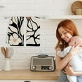 thumbnail image 4 of Boho Floral Kitchen Towels Set of 2- Black Floral Hand Towels, Beige Dish Towels, Decorative Kitchen Towels, Botanical Decorative Kitchen Towels, Boho Hand Towels for Bathroom, 16×24 Inches, 4 of 6
