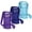 Purple+Blue+Sky Blue, variant on Kiibsot 3 Pack Water Bottle Holder with Adjustable Shoulder Strap Water Bottle Carrier Mesh Water Bottle Bag, Lightweight Dog Water Bottle Sleeve Crossbody Water Bottle Pouch