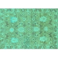 thumbnail image 1 of Ahgly Company Indoor Rectangle Oriental Turquoise Blue Traditional Area Rugs, 5' x 7', 1 of 4