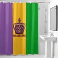 thumbnail image 2 of Mardi Gras Shower Curtain, Carnival Crown Purple Gold Green Waterproof Shower Curtain Set with 12 Hooks Lightweight Bath Curtains Fabric Bathroom Decor 48x72 Inches, 2 of 9