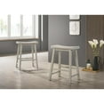 thumbnail image 3 of Set of 2 Alonzo Light Gray Wood Backless Ergonomic Counter Height Stool, 3 of 3