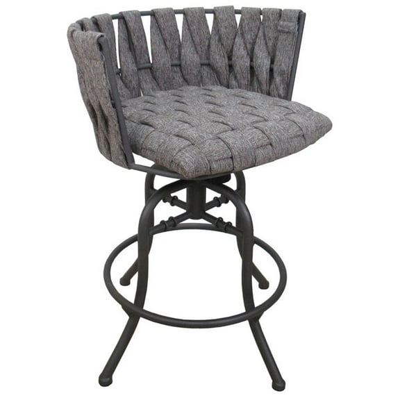 Metalona 30" Swivel Tilt Metal Bar Stool - Mojave Grey - Grey