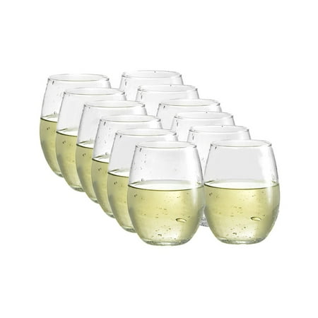 Polycarbonate Plastic Wine Glasses - Luminarc 12-piece Stemless Wine Glasses Boxed Set