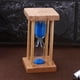 thumbnail image 2 of Sywqhk Creativo escritorio de madera arena temporizador cepillo de dientes reloj de arena decoración del hogar (azul) Sywqhk Para estrenar, 2 of 7