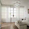 thumbnail image 2 of Sheer White Curtains, Pinch Pleat Sheer Drapes, Light Filtering, Tassel Sheer Curtains for Living Room Bedroom(45W x 108L,Gray White), 2 of 15