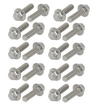 Uxcell M6x20mm Thread 304 Stainless Steel Metric Hex Head Flange Screws Bolt 20 Pack