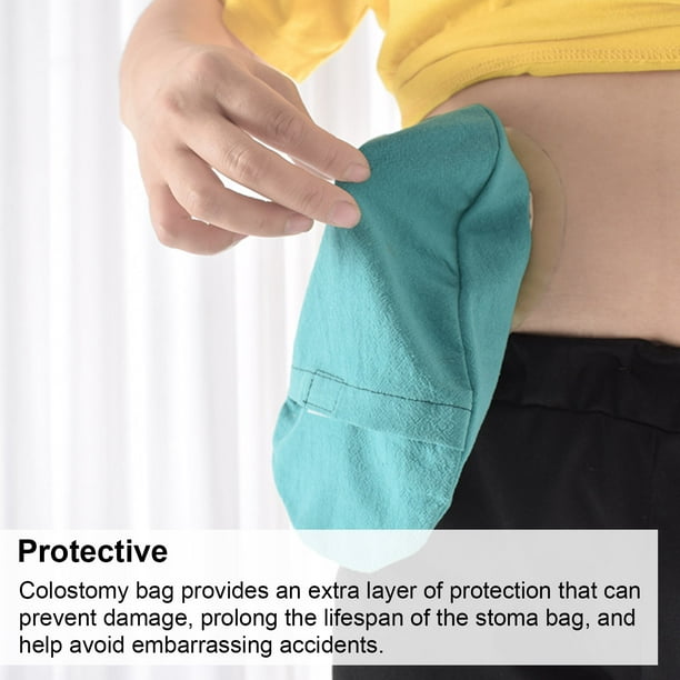 Ostomy Bag Cover, Washable Ostomy Stoma Bag Cover Removable Mixed Colors  Protective For Travel 