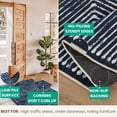 thumbnail image 5 of Bloom Rugs Washable Non-Slip 8' x 10' Rug - Blue Striped Area Rug for Living Room, Bedroom, Dining Room, and Kitchen - Exact size: 8' x 10', 5 of 10