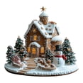 thumbnail image 1 of Adorno de mesa casa de jengibre navideña Gloria 17 x 20 cm acrílico pueblo navideño, 1 of 9