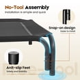 thumbnail image 3 of Cooling Elevated Dog Bed Raised Outdoor Dog Cot for Large Dogs, No-Tool Assembly Washable Mesh, 43"x32" Black, 3 of 9