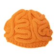 thumbnail image 1 of Gorro con forma de cerebro de parodia de terror, gorro con forma de cerebro de personalidad tejido a mano para Halloween, 1 of 6