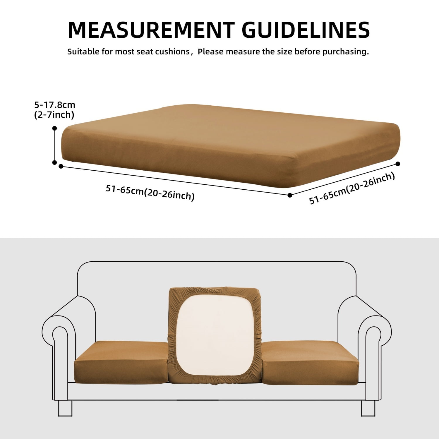 SUKAIKEQA Outdoor Cushion Covers Set,8PCS Patio Furniture Couch Seat Slipcovers, Replacement for Sofa Sectional Chair(Cover，Only)