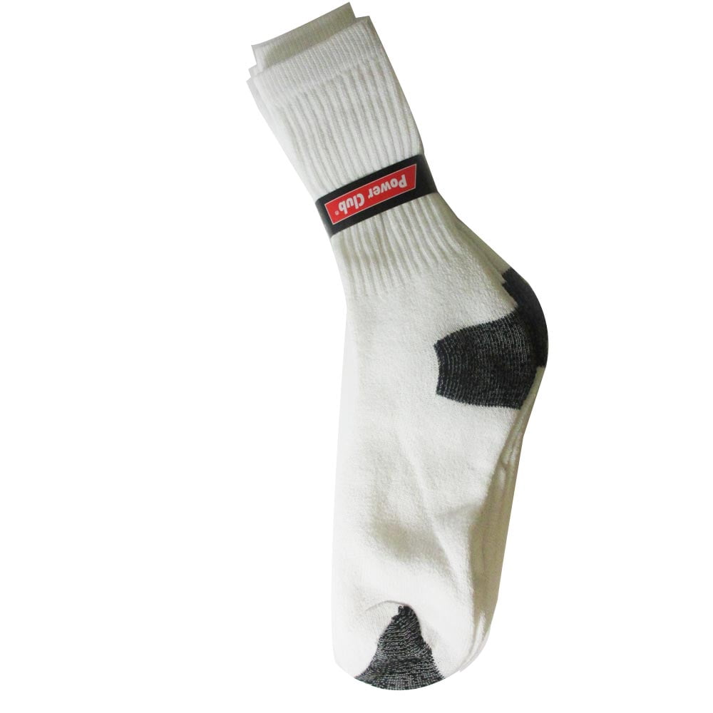12 Pairs Mens Tube Socks White Old School Shoes Cotton Sports 14