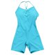 thumbnail image 2 of Gibobby Trajes de Entrenamiento para Mujer Sin incomodidad Apretado Pantalones de yoga Hollow Back Body Training Fitness Sports Mono(Azul claro,M), 2 of 4