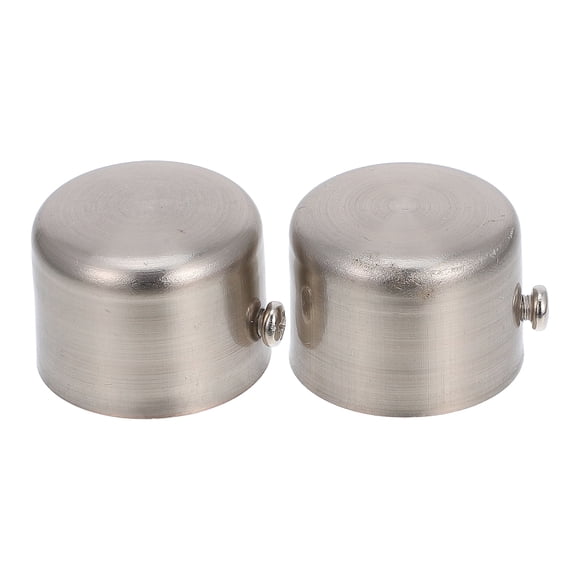 2 uds., 28mm, extremo de barra de cortina para cortinas de ventana, cabezales decorativos para riel de poste para cortinas (plateado)