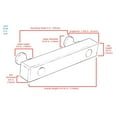 thumbnail image 2 of CKP #G-85 Elegance Collection 3 in. (76mm) Glass Pull, Clear with Satin Brass Base, 2 of 4