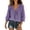 A1 Purple, variant on BODOAO Boho Peasant Blouse for Women, Ruffle V Neck Lace Up Front Top with 3/4 Balloon Sleeves, Textured Flowy Loose Fit Shirt for Summer Beach Vacation and Weekend Outfits Light Blue L
