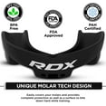 thumbnail image 2 of RDX Gum Shield Boxing MMA Mouth Guard Kickboxing Mouthpiece, Mouthguard Jaw Protector with Case, Muay Thai Martial Arts Rugby Hockey Football Judo Karate Soccer Contact Sports, 2 of 6