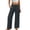 Dark Gray, variant on Wide Leg Pants for Women Plus Size Elastic Waist Straight Leg Trousers Solid Drawstring Pants Summer Beach Outfits with Pockets