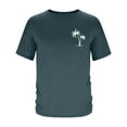 thumbnail image 4 of Blczomt Palm Tree Printed T Shirt Men Sale Casual Summer Beach Graphic Tees Loose Blue Short Sleeve Crew Neck Shirt, 4 of 5