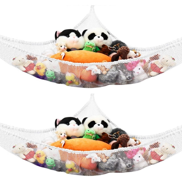 2 Pcs Hamac pour Jouets Hamacs pour Toutous Hamacs de Rangement pour Jouets Filets Hamacs Mur Jumbo