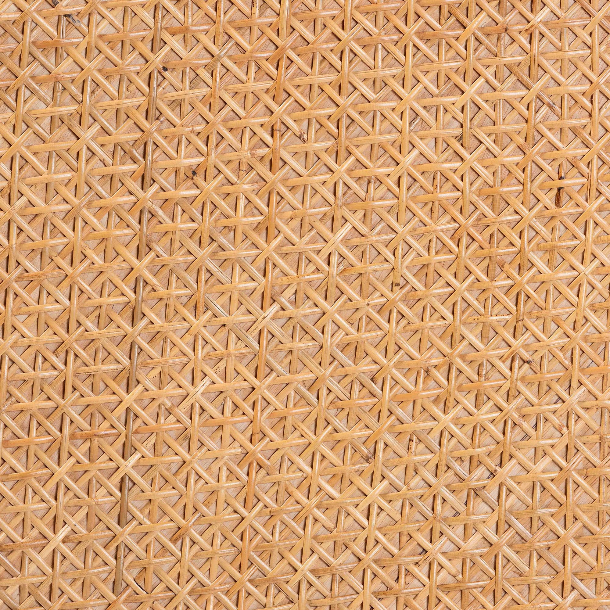 bali & pari Eldon Boho Coffee Table, Handwoven Natural Rattan, Honey