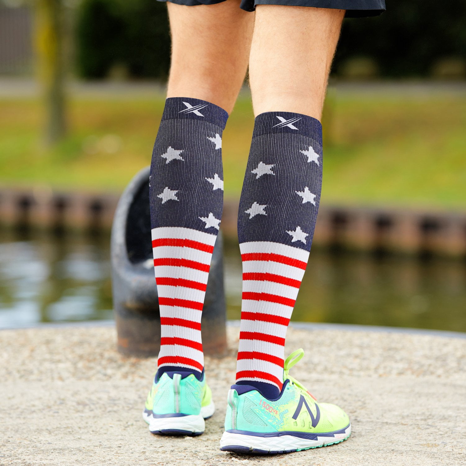 Extreme Fit Men's and Women's Breathable Running Compression Socks, Multicolor (3 Piece)