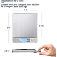 thumbnail image 4 of USB Rechargeable Digital Kitchen Food Scale - Precision Electronic Stainless Steel Weighing Scale, 4 of 5