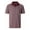 Burgundy, variant on Mens Regular Fit Yarn Dye Striped Short Sleeve Polo Shirt with Pocket