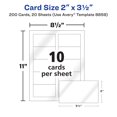 thumbnail image 2 of Avery Ink Jet Two-Side Printable Clean Edge Business Cards, White, Glossy, Pack of 200 (8859), 2 of 9