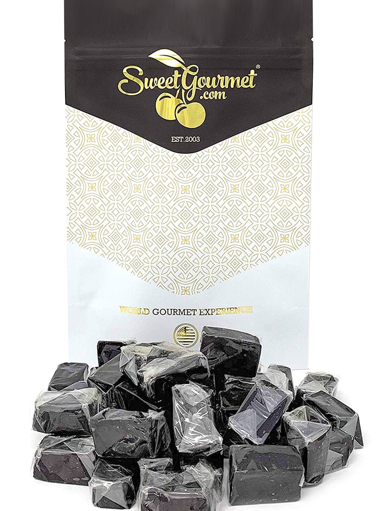 SweetGourmet Dutch Soft Wrapped Licorice Caramels | 1 Pound