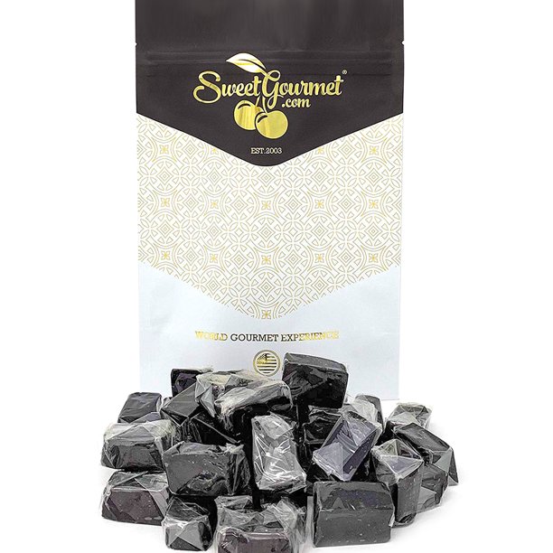 SweetGourmet Dutch Soft Wrapped Licorice Caramels Bulk Candy 1 Pound