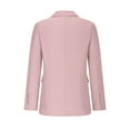 thumbnail image 5 of Ecqkame Blazers for Women Business Casual Casual Long Sleeve Open Front Blazers Office Jacket with Shoulder Pads Fall Pink S, 5 of 8