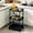 Black, variant on Japceit 3 Layer Rolling Mobile Side Table With Wheels,Cream Mobile Kitchen Cart,Movable Utility Cart,For Bedroom Living Room