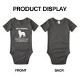 thumbnail image 3 of Warning: Protected by A Leonberger Dog Funny Baby Rompers Baby Clothes (Black,12-18 Months), 3 of 5