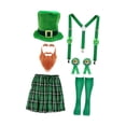 thumbnail image 2 of Sombrero para disfraz,Juego de 6 piezas de accesorios para disfraz del día de San Patricio,Sombrero para disfraz del día de San Patricio,accesorios para adultos,Sombrero verde único,sombrero, 2 of 7