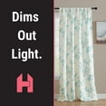 thumbnail image 3 of THD Yasmine Floral Room Darkening Rod Pocket Light Filtering Curtain Panels - Set of 2, 3 of 7