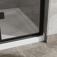 thumbnail image 6 of Demi Bonn 34" x 72" Bifold Shower Door Combo with White Acrylic Shower Base, 1/4 inch Thick Clear Tempered Glass Frameless Shower Door, Black, 6 of 7