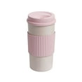 thumbnail image 1 of POINTERTECK Tasse Réutilisable pour Café et Thé Couleur Aléatoire Tasse en Paille de Blé Tasse à Café avec Couvercle Bouteille d'Eau pour la Maison et l'Extérieur Tasse Isolée de Voyage Café 550 ml, 1 of 13