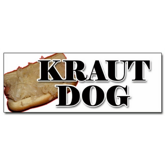 12" KRAUT DOG DECAL sticker weiner sauerkraut hot dog