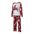 thumbnail image 2 of FOCUSNORM Ensemble de Pyjamas de Noël Assortis pour la Famille, Haut à Col Rond à Manches Longues + Pantalon de Pyjama, 2 of 9