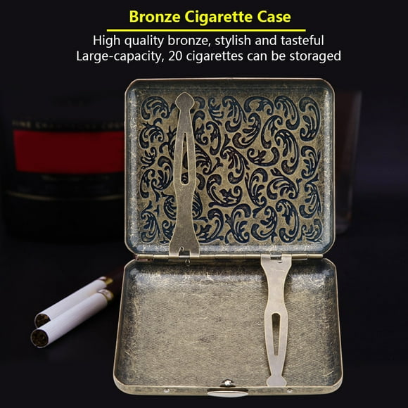 Metal Cigarette Box Metal Cigarette CaseRetro Bronze Metal Cigarette Cigarette Box Cigarette Case Bronze Cigarette Case Smooth Operation