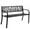 Black, variant on Ktaxon 49in Garden Bench with Tulip, Black Wrought Iron Outdoor Patio Bench for Lawn, Back