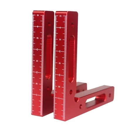 

XINGJIU 1pcs Positioning Woodworking Fixture Aluminium Alloy 90 Degree Precise Clamping Square Right Angle Clamps Corner Positioning Ruler