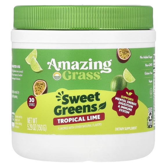 Amazing Grass Sweet Greens, Tropical Lime, 5.29 oz (150 g)