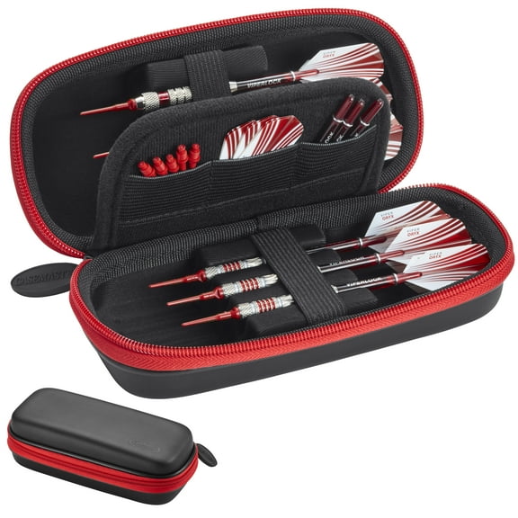 Casemaster Sentry Dart Case, Holds 6 Darts and Accessories, Red