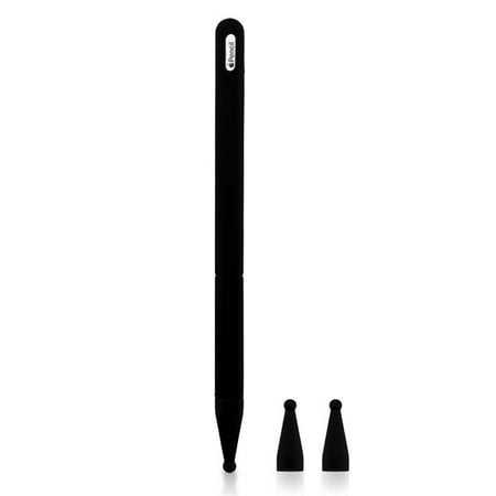 - Silicone Case For Apple Pencil (2nd Generation) / iPencil 2nd Gen Rubber Sleeve Holder Grip + Nib Cover (2 Pieces) Accessories Kit Pen Non-Slip Pouch Skin Pocket Protector Case - BLACK