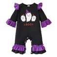 thumbnail image 3 of Baby Long Sleeve Cute Print Jumpsuit Ruffled Romper Halloween Cosplay Girl Halloween Outfit Size 3-18 Months, 3 of 8