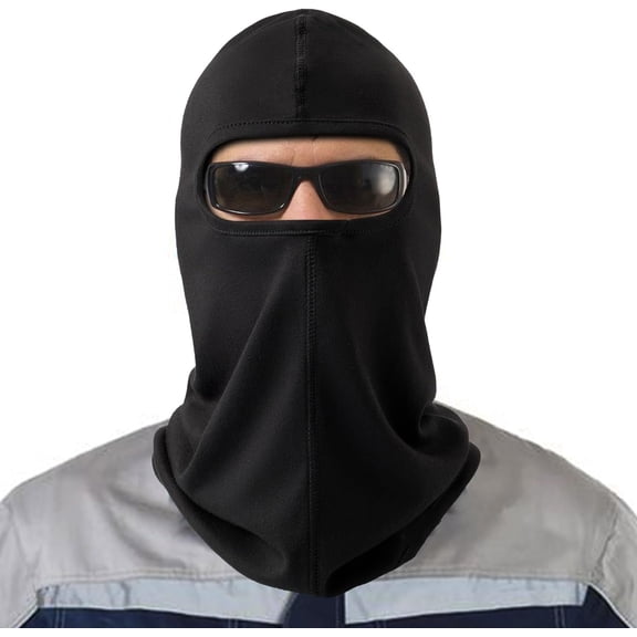 FR Balaclava Protective Face Mask for Men, Flame Resistant Covering Welding Hood Lightweight Black