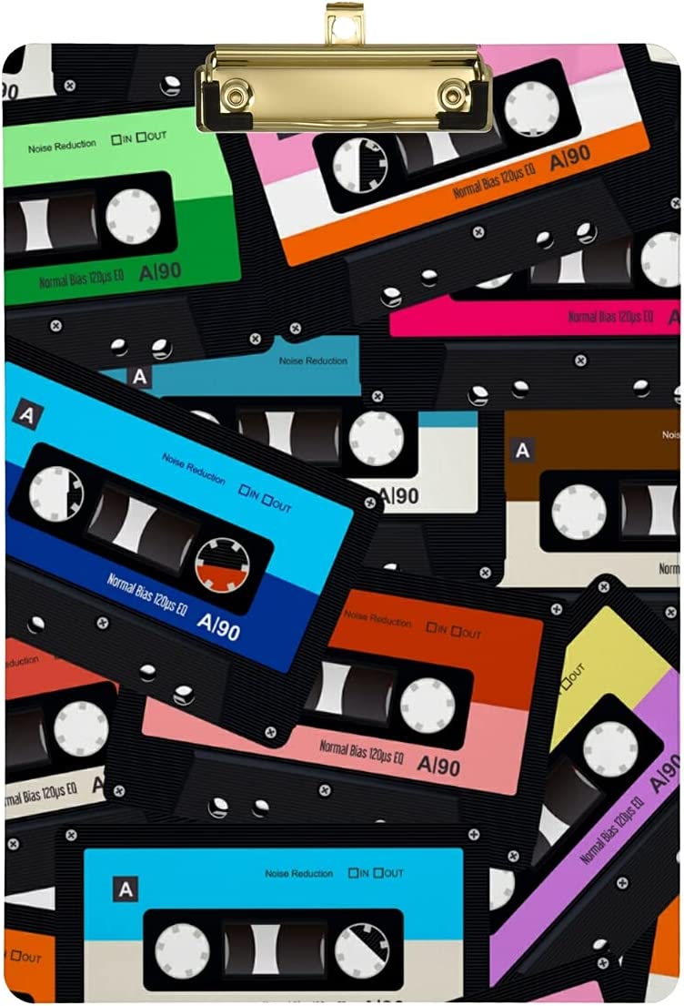 FMSHPON Cassette Tape Music Clipboard Hardboard Wood Nursing Clip Board